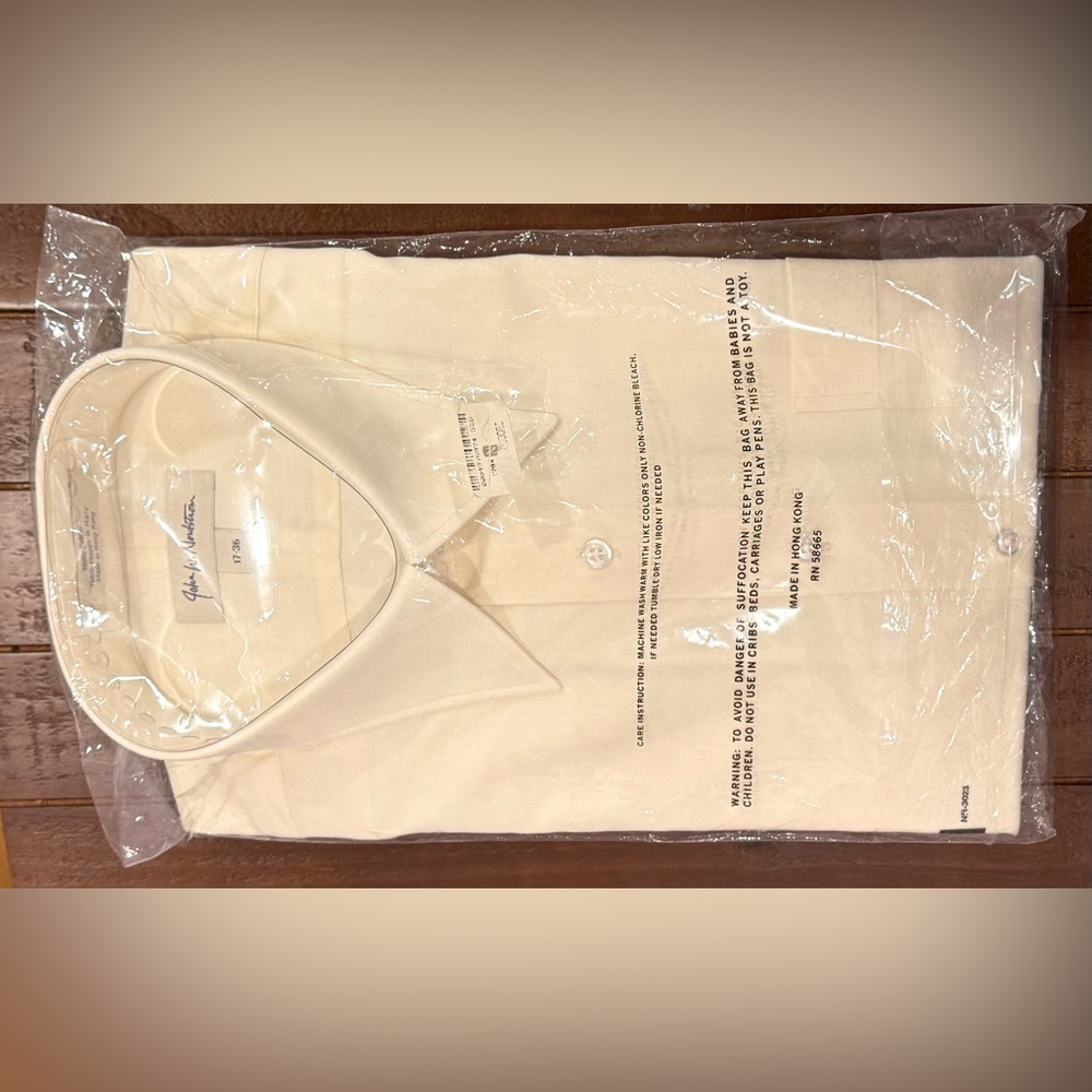 Nordstrom Ivory Button-Shirt- New Mens-Mens Dress Shirt